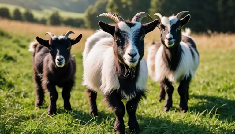 Unusual pet pygmy goat