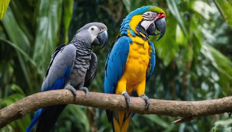 Hyacinth Macaw vs. African Grey Parrot